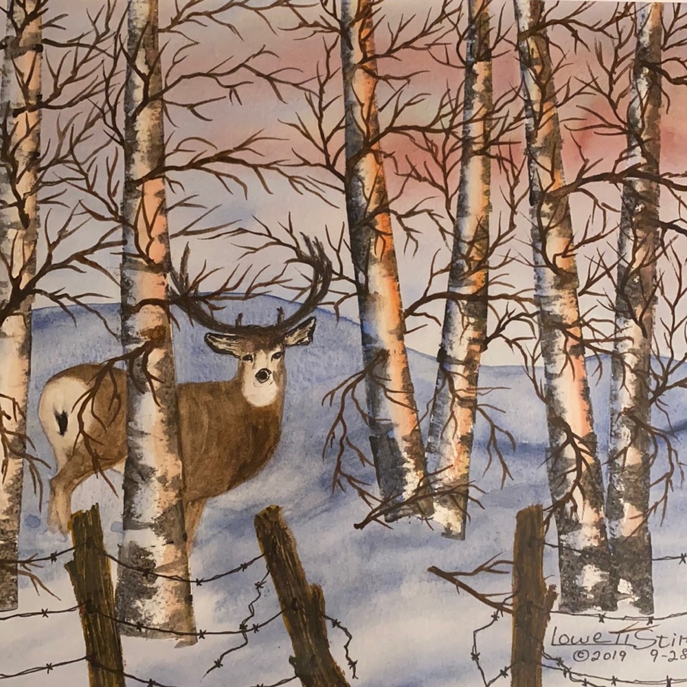 Original Watercolor 16x20 Abide With Me